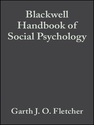 cover image of Blackwell Handbook of Social Psychology